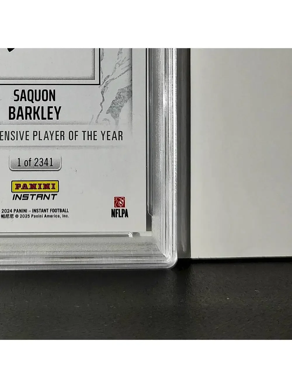 Saquon Barkley 2024 Panini NFL Offensive Player of the Year Eagles PSA 8 NM-MT